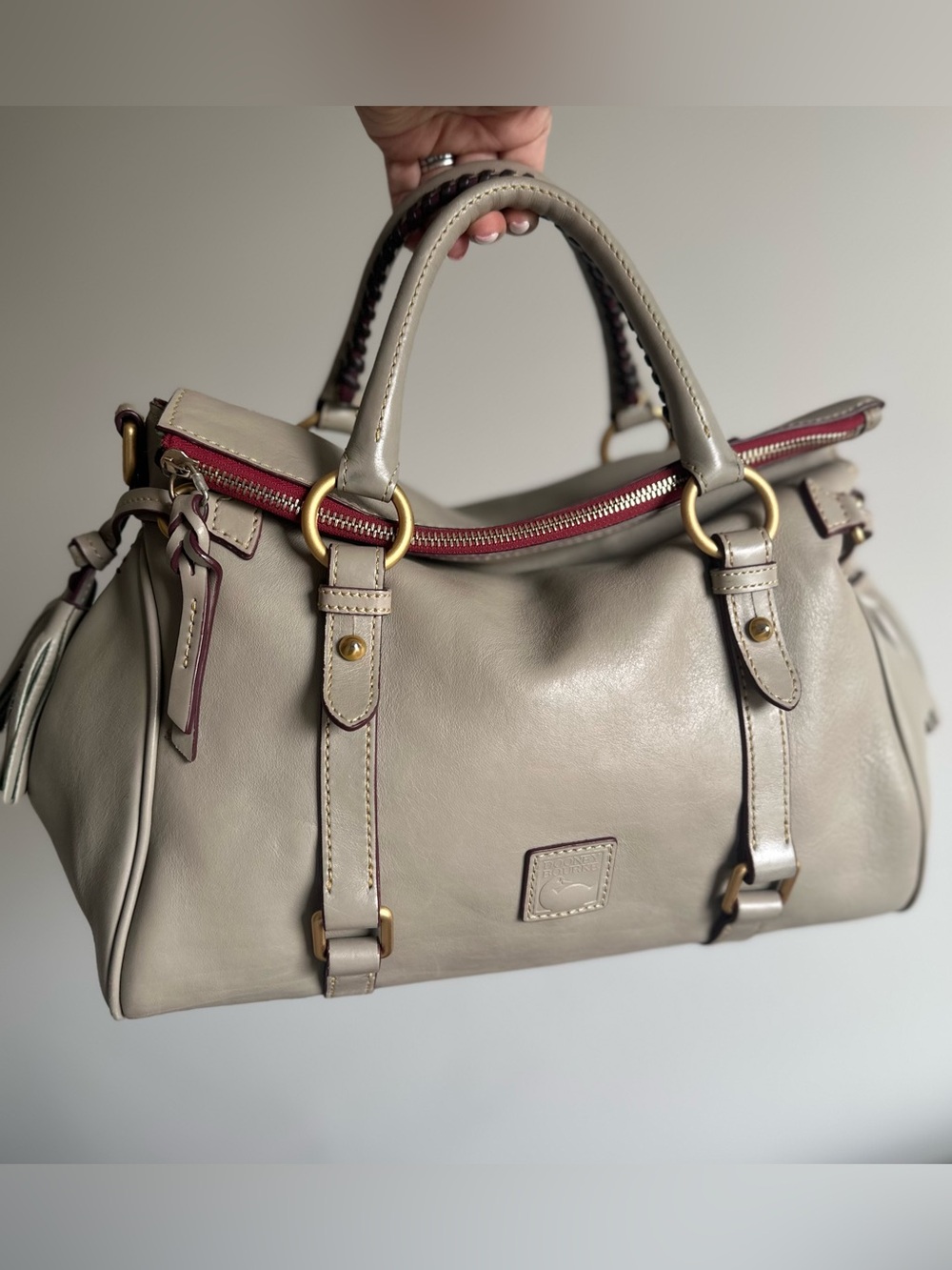 Dooney & Bourke Taupe Florentine Satchel EUC - Picture 12 of 16